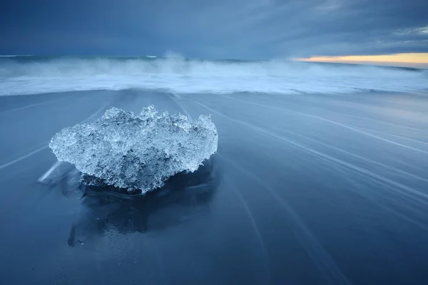 Krajobraz Jokulsarlon Beach — Zdjęcie stockowe