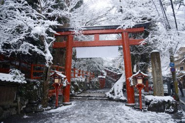 Kifune tapınağı kış manzarası