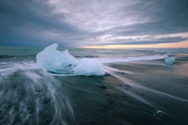 Jokulsarlon Sahili manzarası