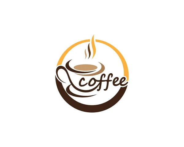 Logotipo Copo Café Fundo Branco — Fotografia de Stock