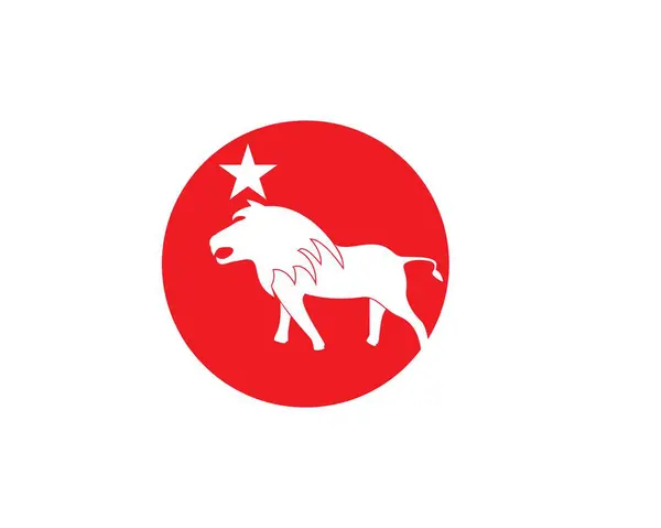 Logo Lva Červeném Pozadí — Stock fotografie