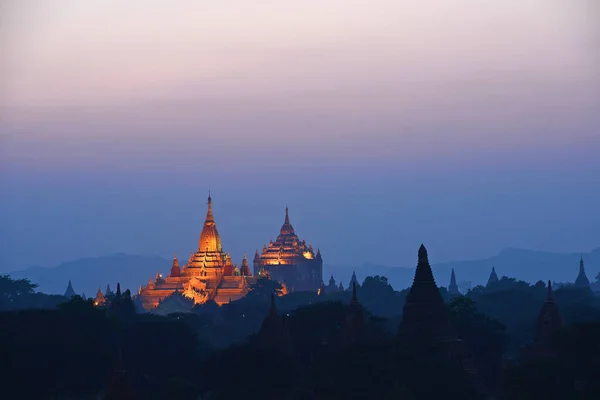 Bagan Por Noche Myanmar — Foto de Stock