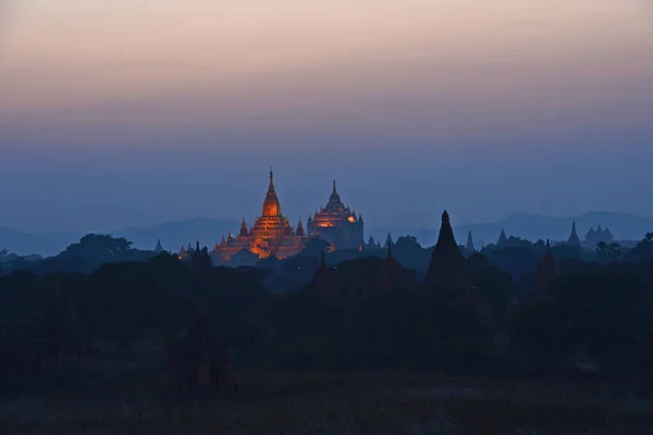 Bagan Nocy Myanmar — Zdjęcie stockowe