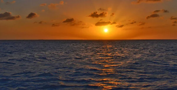 Landskap Vid Havskusten Solnedgången — Stockfoto