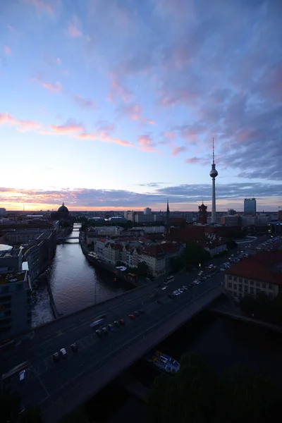 Berlin Cityscape Sunrise — Stock Photo, Image