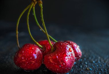 Yaz organik meyve konseptinin yakın çekimi