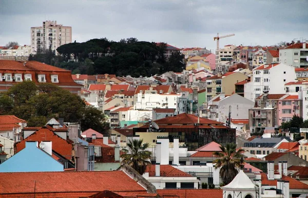 Panoramatický Výhled Pohledu Lisabonu — Stock fotografie