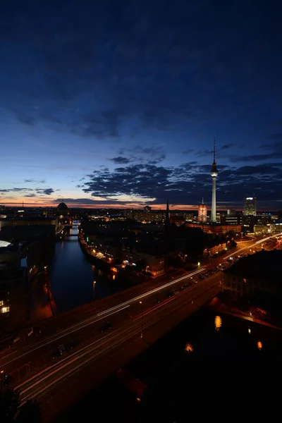 Berlijn Stadsgezicht Bij Zonsopgang — Stockfoto