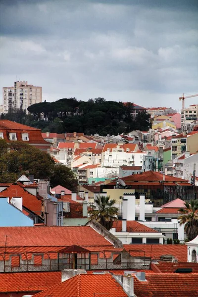Панорамный Вид Точки Зрения Лиссабона — стоковое фото