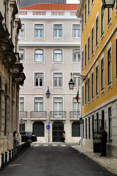 Velhas Casas Coloridas Majestosas Nas Ruas Lisboa — Fotografia de Stock