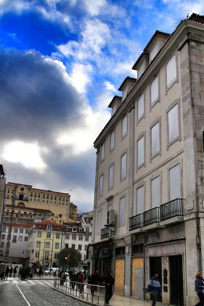 Старі Барвисті Величні Будинки Вулицях Лісабона — стокове фото