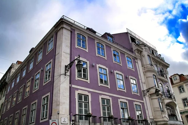 Velhas Casas Coloridas Majestosas Nas Ruas Lisboa — Fotografia de Stock