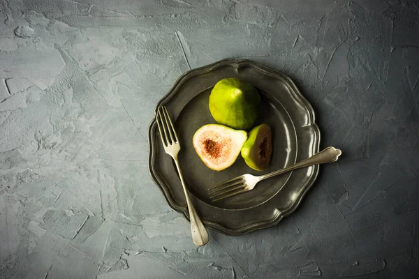 Close Shot Fresh Organic Figs Tabletop Background — Stock Photo, Image