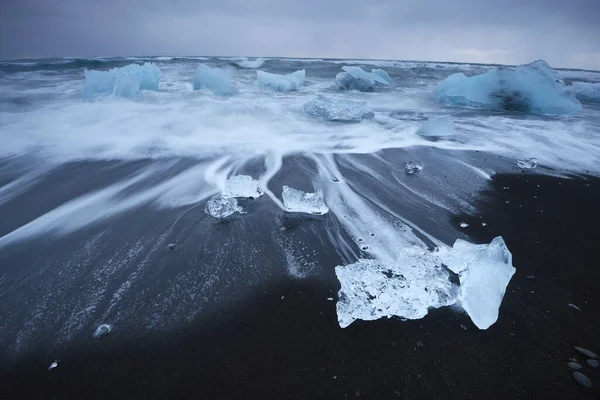 Landschaft Des Eisbergstrandes — Stockfoto