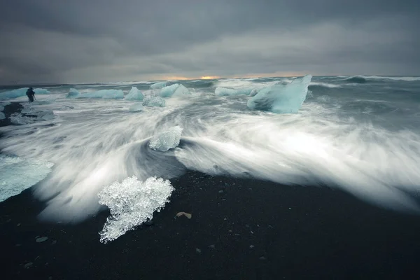 Landschaft Des Eisbergstrandes — Stockfoto