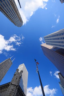 Chicago binası, şehir manzarası. 