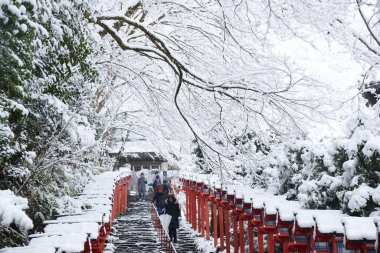 Kifune türbesi kış arkaplan görüntüsü