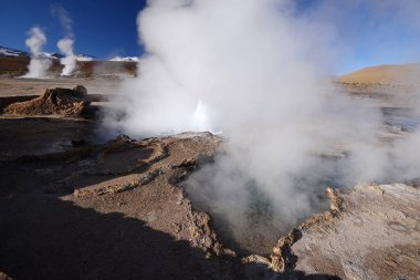 Şili 'de gayzer, gündüz görünümü