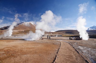 Şili 'de gayzer, gündüz görünümü