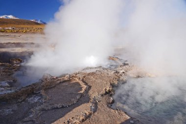 Şili 'de gayzer, gündüz görünümü