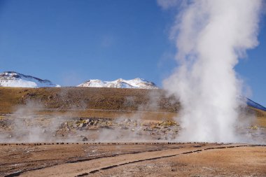Şili 'de gayzer, gündüz görünümü