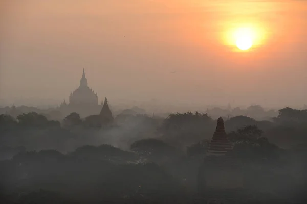 stock image Bagan landscape during early morning