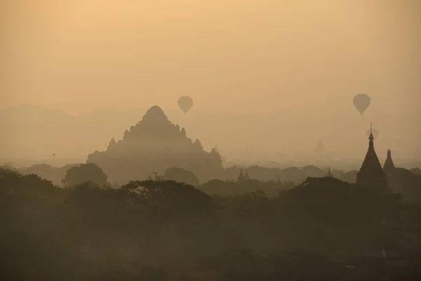 Balloons Bagan Myanmar — Stock Photo, Image