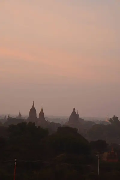 Paisagem Bagan Durante Manhã — Fotografia de Stock