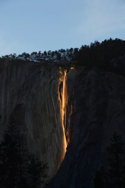 Night View Firefalls — Stock Photo, Image