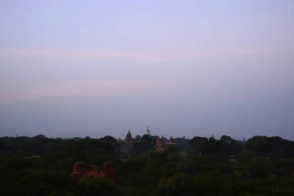 Bagan Landschaft Frühen Morgen — Stockfoto
