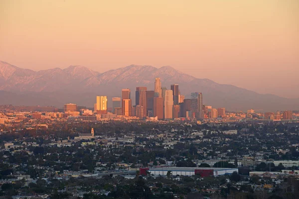 Top View Los Angeles Dusk — Stock Photo, Image