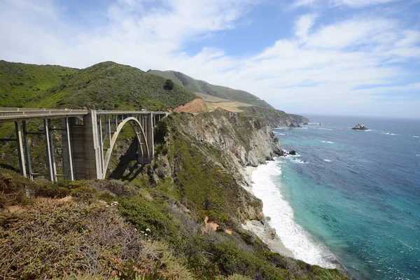 Bixby Creek Bridge Sulla Costa Del Big Sur California — Foto Stock