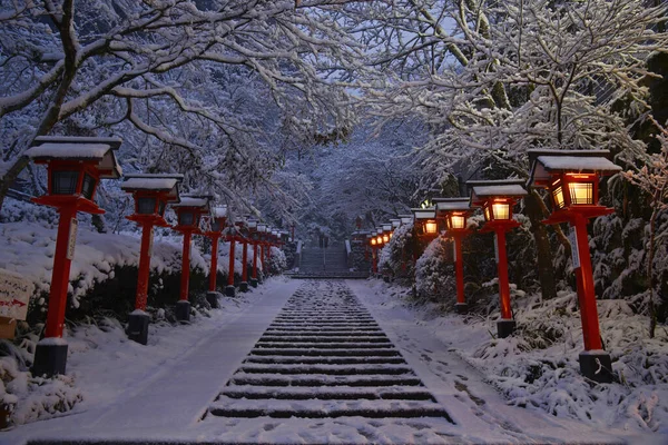 Kurama Nieve Durante Invierno —  Fotos de Stock