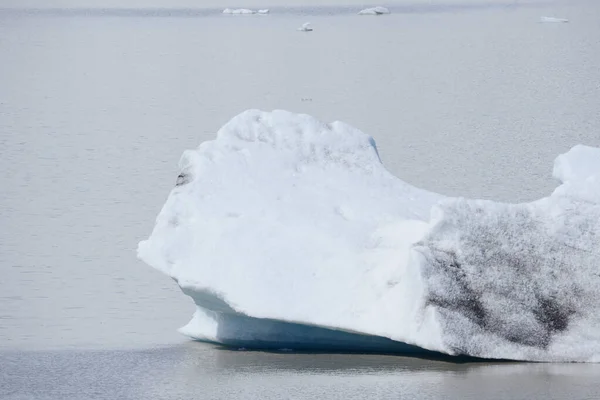 Белый Исландский Ледник Заснеженный Пейзаж — стоковое фото