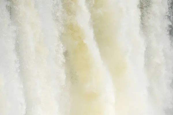 Vista Perto Fluxo Água Iguazu — Fotografia de Stock