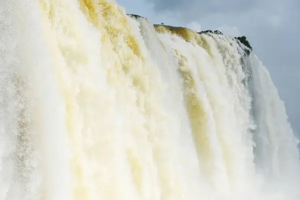 Pohled Zblízka Tok Vody Iguazu — Stock fotografie