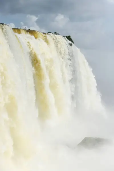Nahaufnahme Des Wasserflusses Von Iguazu — Stockfoto