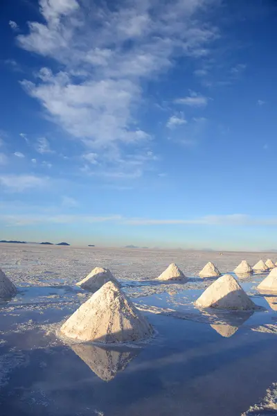 博利维亚盐堆自然景观 — 图库照片