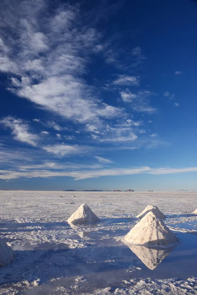 Bolivia Salt Piles Nature Scenic View — Stock Photo, Image