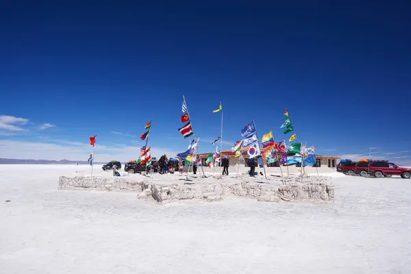 玻利维亚不同国家的国旗 — 图库照片