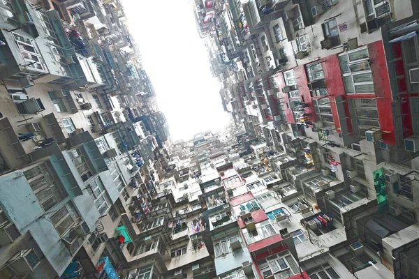 Hong Kong Apartamentos Paisagem Urbana — Fotografia de Stock