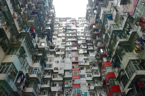 Hong Kong Apartamenty Krajobraz Miejski — Zdjęcie stockowe
