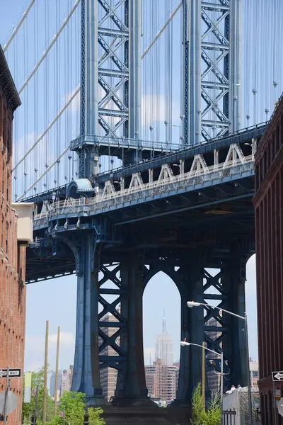 Widok Manhattan Bridge Nowy Jork — Zdjęcie stockowe