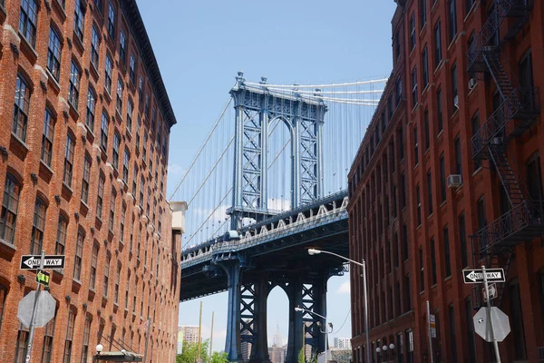 Blick Auf Die Manhattan Bridge New York City — Stockfoto