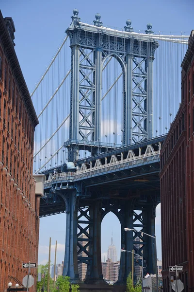 纽约市曼哈顿大桥景观 — 图库照片