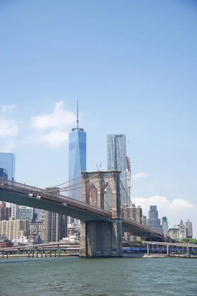 Brooklyn Bridge Uitzicht Overdag — Stockfoto