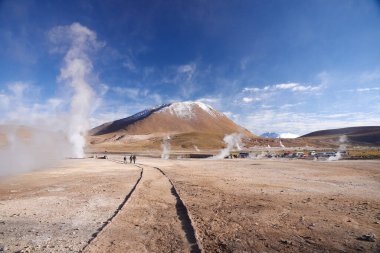 Şili 'de gayzer, gündüz görünümü