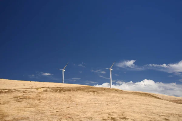 Větrné Turbíny Síla Zelené Energie — Stock fotografie