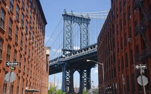 Kilátás Manhattan Bridge New York City — Stock Fotó