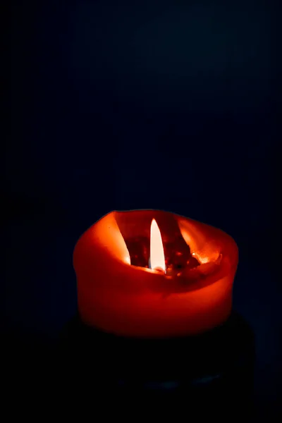 Red Holiday Candle Dark Background Luxury Branding Design Decoration Christmas — 스톡 사진